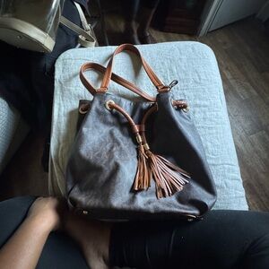 Michael Kors Brown Shoulder Bag with Quilted Design